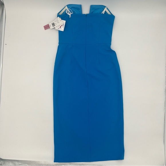 Aqua Strapless Turquoise Midi Sheath Dress – Size 4 – NWT – $238 Retail – Read - Picture 8 of 13